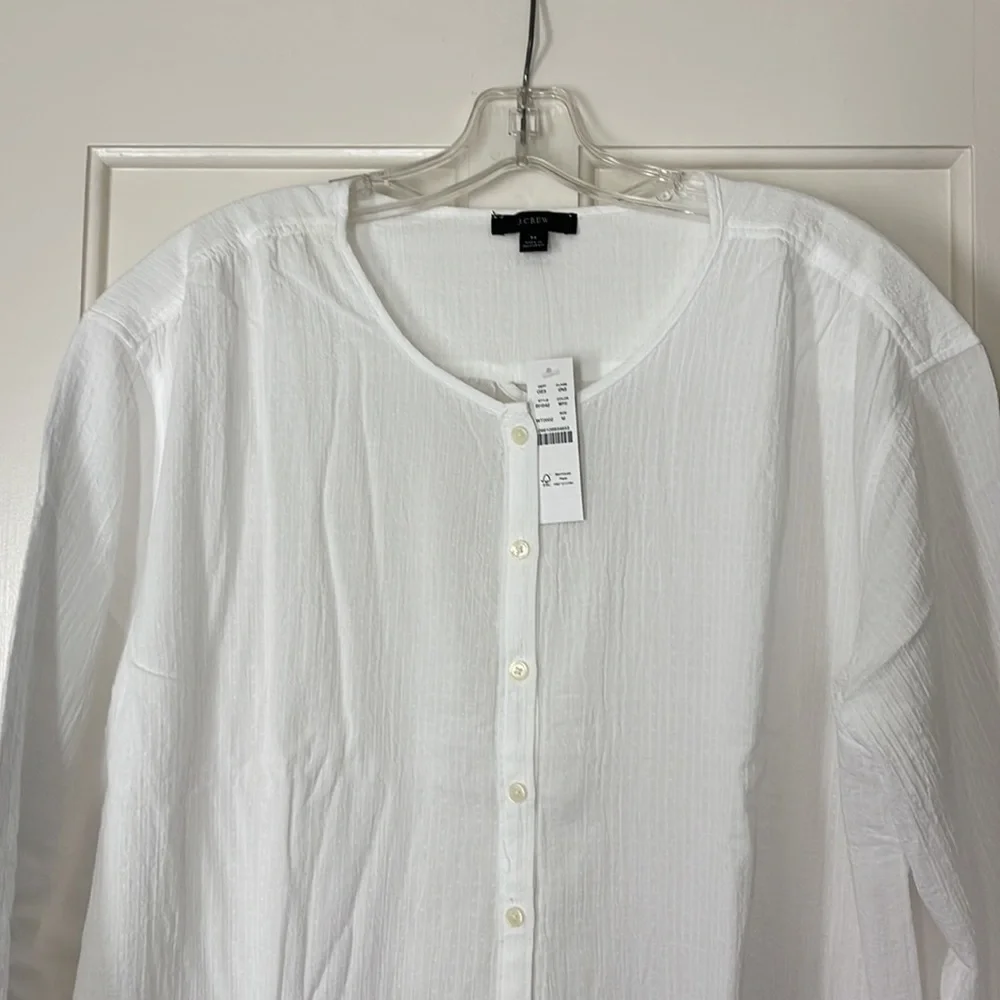 J.Crew Soft gauze button-down tunic dress BH542